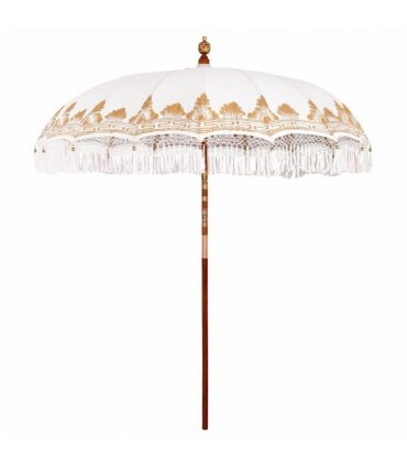 vidaXL Balinese Parasol with Base Ø 210-220 cm Cream