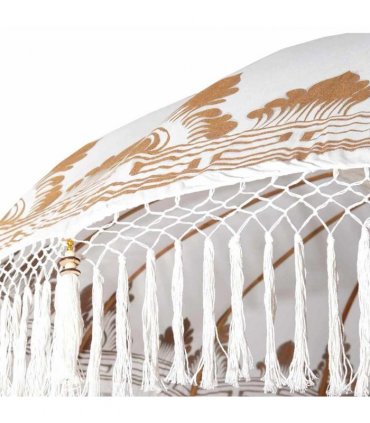 vidaXL Balinese Parasol with Base Ø 210-220 cm Cream