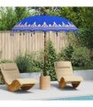 vidaXL Balinese Parasol with Base Blue 215 x 215 x 260 cm