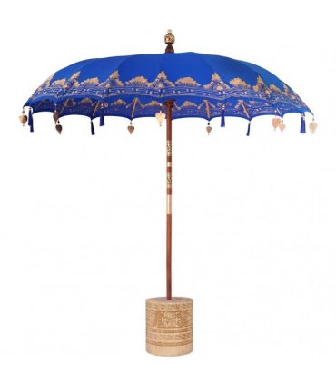 vidaXL Balinese Parasol with Base Blue 215 x 215 x 260 cm