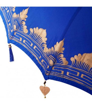 vidaXL Balinese Parasol with Base Blue 215 x 215 x 260 cm