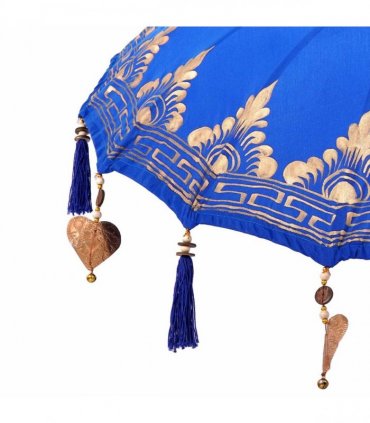 vidaXL Balinese Parasol with Base Blue 95 x 95 x 260 cm