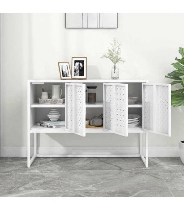 vidaXL Sideboard White 105x35x75 cm Steel