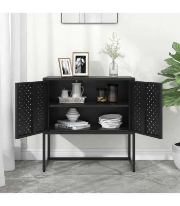 vidaXL Sideboard Black 75x35x75 cm Steel
