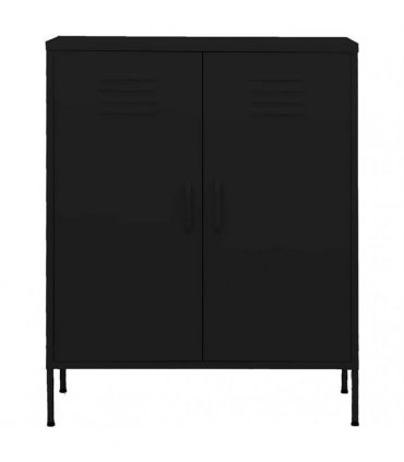 vidaXL Storage Cabinet Black 80x35x101,5 cm Steel