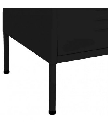 vidaXL Storage Cabinet Black 80x35x101,5 cm Steel