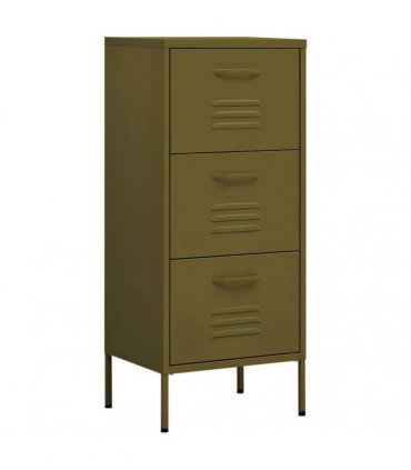 vidaXL Storage Cabinet Olive Green 42,5x35x101,5 cm Steel