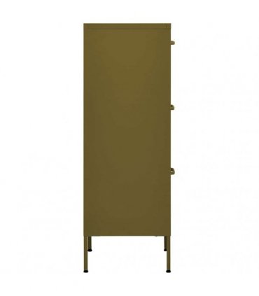 vidaXL Storage Cabinet Olive Green 42,5x35x101,5 cm Steel