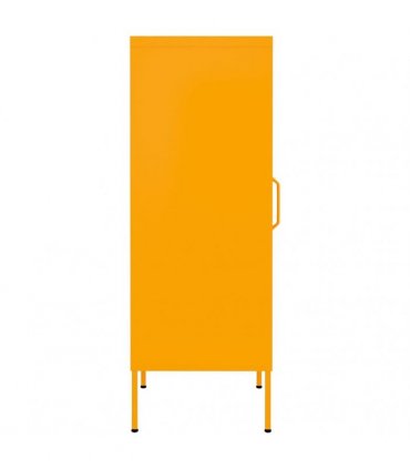 vidaXL Storage Cabinet Mustard Yellow 42,5x35x101,5 cm Steel