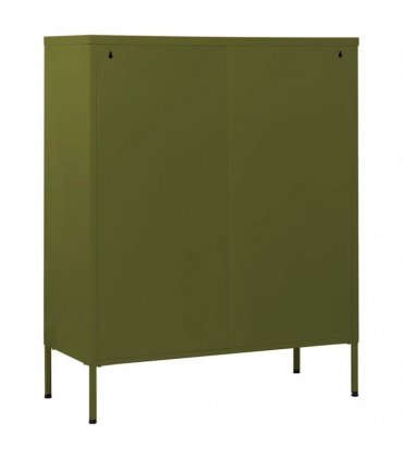 vidaXL Chest of Drawers Olive Green 80x35x101,5 cm Steel