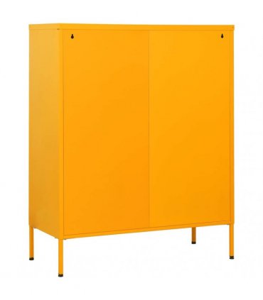 vidaXL Chest of Drawers Mustard Yellow 80x35x101,5 cm Steel