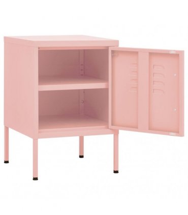 vidaXL Nightstand Pink 35x35x51 cm Steel