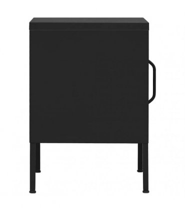 vidaXL Nightstand Black 35x35x51 cm Steel