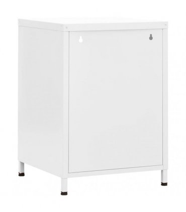 vidaXL Nightstand White 35x35x51 cm Steel