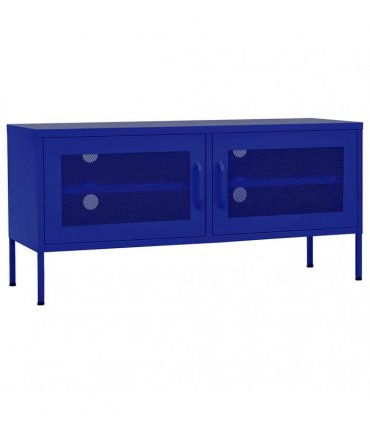 vidaXL TV Cabinet Navy Blue 105x35x50 cm Steel