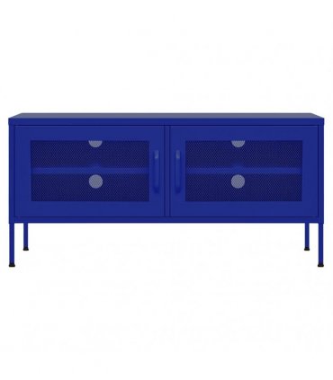 vidaXL TV Cabinet Navy Blue 105x35x50 cm Steel