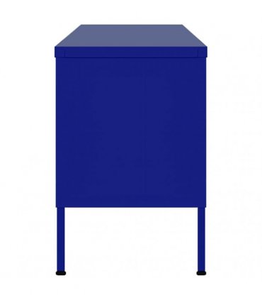vidaXL TV Cabinet Navy Blue 105x35x50 cm Steel