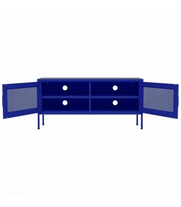 vidaXL TV Cabinet Navy Blue 105x35x50 cm Steel