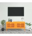 vidaXL TV Cabinet Mustard Yellow 105x35x50 cm Steel