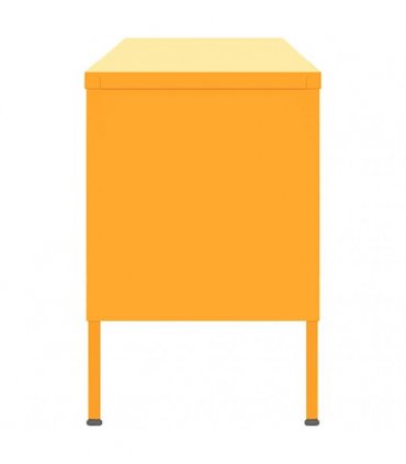 vidaXL TV Cabinet Mustard Yellow 105x35x50 cm Steel