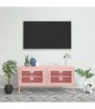 vidaXL TV Cabinet Pink 105x35x50 cm Steel