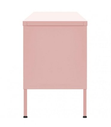 vidaXL TV Cabinet Pink 105x35x50 cm Steel