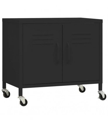 vidaXL Storage Cabinet Black 60x35x56 cm Steel