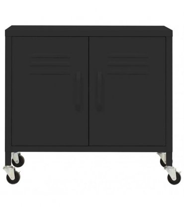 vidaXL Storage Cabinet Black 60x35x56 cm Steel