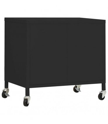 vidaXL Storage Cabinet Black 60x35x56 cm Steel
