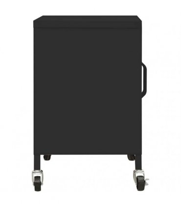 vidaXL Storage Cabinet Black 60x35x56 cm Steel