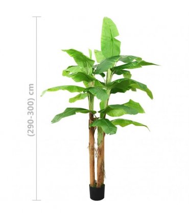 vidaXL Artificial Banana Tree with Pot 300 cm Green