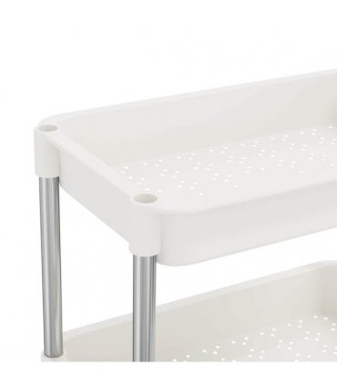 vidaXL 5-Tier Kitchen Trolley White 42x29x128 cm Iron and ABS