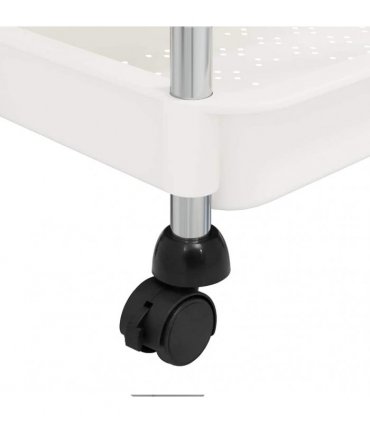vidaXL 5-Tier Kitchen Trolley White 42x29x128 cm Iron and ABS