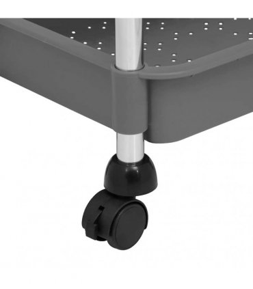 vidaXL 5-Tier Kitchen Trolley Grey 42x29x128 cm Iron and ABS