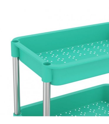 vidaXL 5-Tier Kitchen Trolley Turquoise 42x29x128 cm Iron and ABS