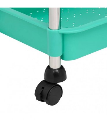 vidaXL 5-Tier Kitchen Trolley Turquoise 42x29x128 cm Iron and ABS