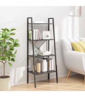 vidaXL 4-Tier Standing Shelf Black 56x35x140 cm