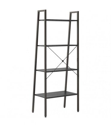 vidaXL 4-Tier Standing Shelf Black 56x35x140 cm