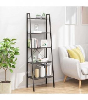 vidaXL 5-Tier Standing Shelf Black 56x35x174 cm
