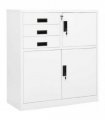 vidaXL Office Cabinet White 90x40x102 cm Steel