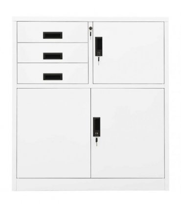 vidaXL Office Cabinet White 90x40x102 cm Steel