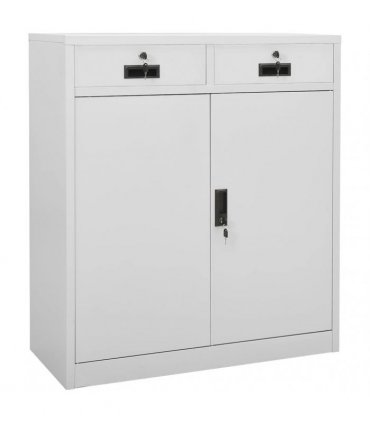 vidaXL Office Cabinet Light Grey 90x40x102 cm Steel