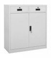 vidaXL Office Cabinet Light Grey 90x40x102 cm Steel