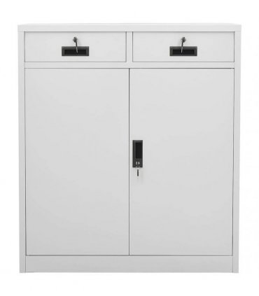 vidaXL Office Cabinet Light Grey 90x40x102 cm Steel