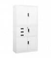vidaXL Office Cabinet White 90x40x180 cm Steel