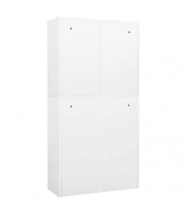 vidaXL Office Cabinet White 90x40x180 cm Steel