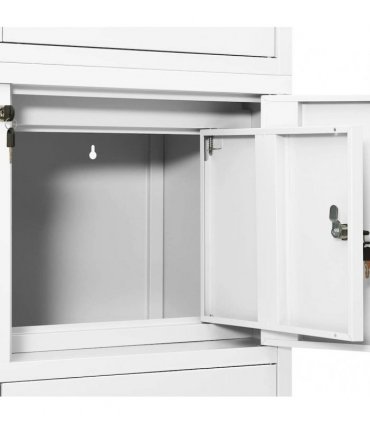 vidaXL Office Cabinet White 90x40x180 cm Steel