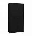 vidaXL Office Cabinet Black 90x40x180 cm Steel
