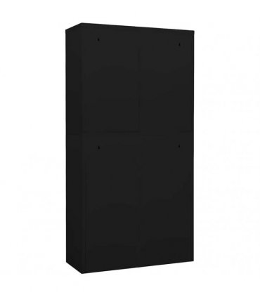 vidaXL Office Cabinet Black 90x40x180 cm Steel
