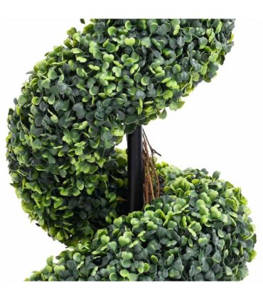 vidaXL Artificial Boxwood Spiral Plant with Pot Green 117 cm
